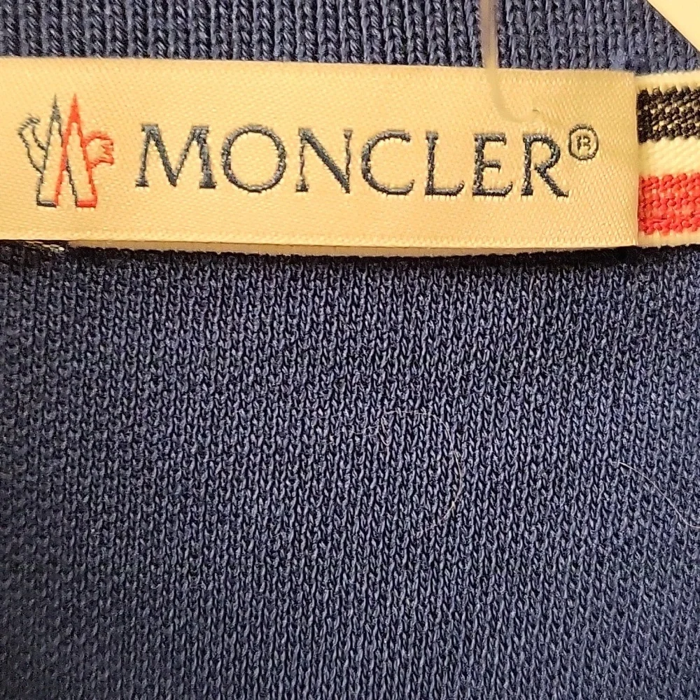 Nwt. Moncler Maglia Polo blue shirt size L - Picture 4 of 8